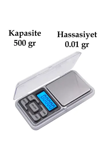 Dijital Hassas Elektronik Kuyumcu Cep Terazisi Tartı 500 gr /  0.1 gr (4767)