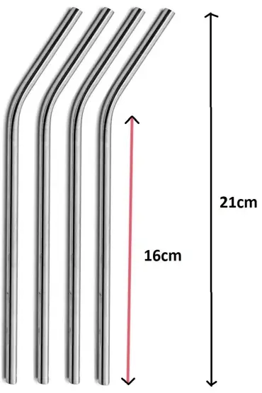 Çelik Pipet Paslanmaz Çelik Metal Meşrubat Pipeti Ve Pipet Temizleme Fırçası Seti 5 Parça