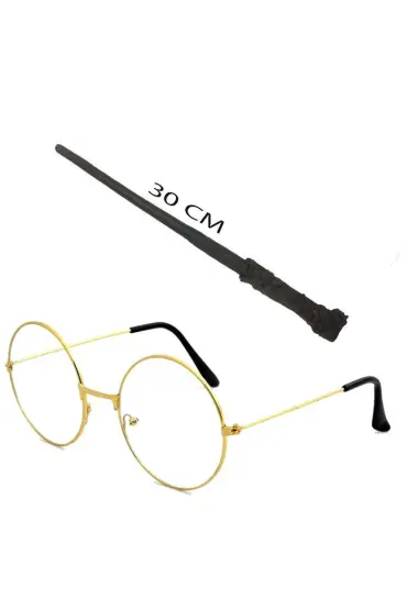 Harry Potter Asası 30 Cm Ve Metal Harry Potter Gözlüğü