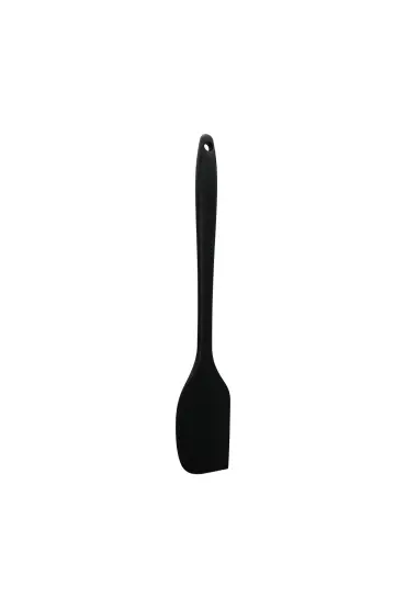 SİYAH ORTABOY KÖŞELİ SİLİKON SPATULA KARIŞTIRICI 30CM (4767)