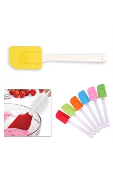 Dekoratif Renkli Silikon Spatula Pratik Sevimli Spatula Kaşık (4767)