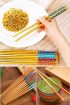 Bambu Chopstick Çubuk Yemek Çubuğu Yıkanabilir Tekrar Kullanılabilir (10 Çift- 20 Adet ) (4767)