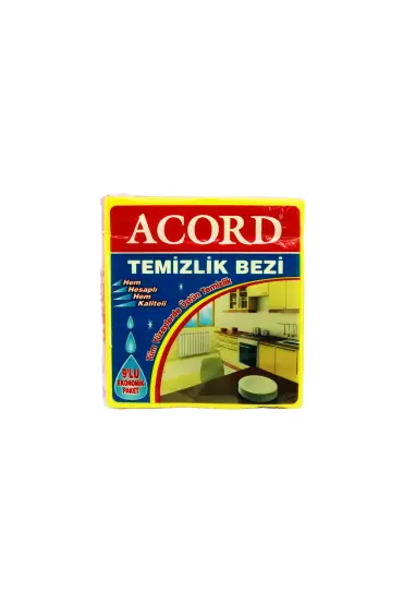 ACORD KOD-384 9 PARÇA  TEMİZLİK BEZİ 35X37CM (4767)