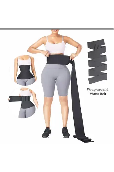 Waist Trainer İnceltici Zayıflatıcı Kum Saati 4m Sarma Bel Korse (4767)