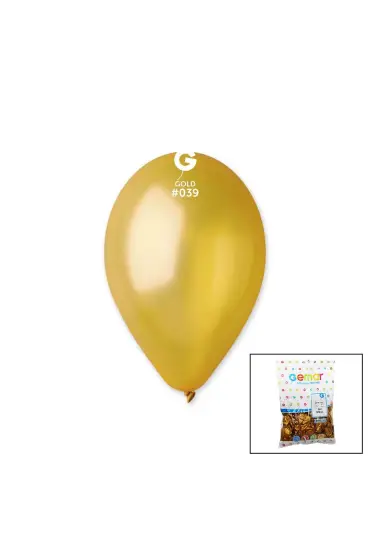 GM-110-39 METALİK - ALTIN BALON 11&apos&apos - 28CM - 100 PARÇA (4767)