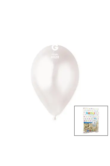 GM-110-28 METALİK - BEYAZ BALON 11&apos&apos - 28CM - 100 PARÇA (4767)