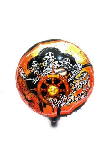 Kuru Kafalı Korsanlar Halloween Şekilli Folyo Balon 45 cm (4767)