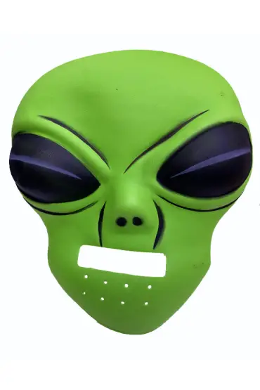 Ghoulish Productions Green Alien Mask 45x30 cm ( UZAYLI ) (4767)