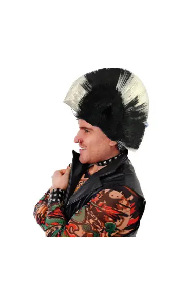 Mohican Mohawk Punk Peruk - 70 li 80 li Yıllar Peruk Model 5 (4767)