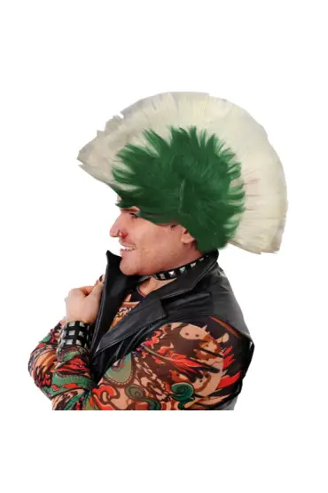 Mohican Mohawk Punk Peruk - 70 li 80 li Yıllar Peruk Model 10 (4767)