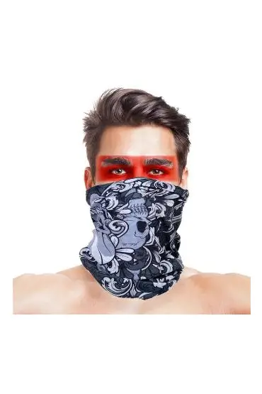 Baf Bandana Kafatası Yapraklı Maske (4767)