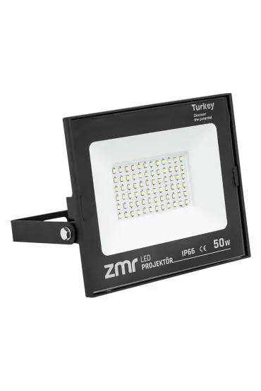 ZMR 50 WATT 6500K IP66 150* IŞIK AÇISI 220 VOLT SİYAH SLİM KASA LED PROJEKTÖR (4767)