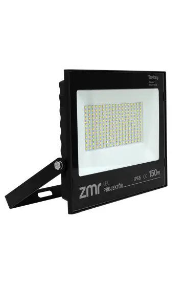 150 WATT - 220 VOLT 6500K IP66 150* IŞIK AÇISI SİYAH SLİM KASA BEYAZ LED PROJEKTÖR (4767)