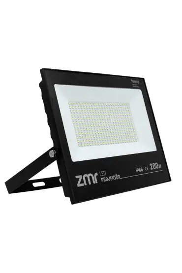 200 WATT - 220 VOLT BEYAZ 6500K IP66 120* IŞIK AÇISI SİYAH SLİM KASA LED PROJEKTÖR (4767)