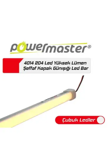 4014 204 LED GÜNIŞIĞI LEDBAR ŞEFFAF KAPAK YÜKSEK LÜMEN (4767)