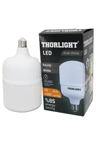 THORLIGHT 50W E27 TORCH T-SHAPE BEYAZ LED AMPUL T-50B (4767)