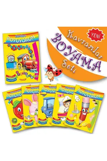 Kavramlar Boyama Seti (6 Kitap Takım)  (4022)