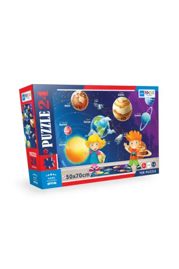 Blue Focus Planets (Gezegenler) - Puzzle 24 Parça  (4022)