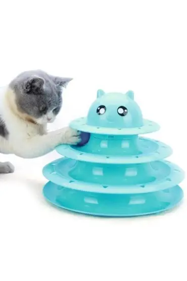 3 Katlı Kedi Oyuncağı Turntable Cat Toy