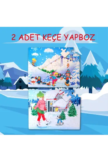  247  Kış 5+ Keçe Yapboz - 5 Yaş Puzzle