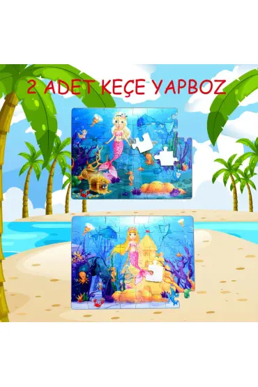  247  Deniz Kızı 5+ Keçe Yapboz - 5 Yaş Puzzle