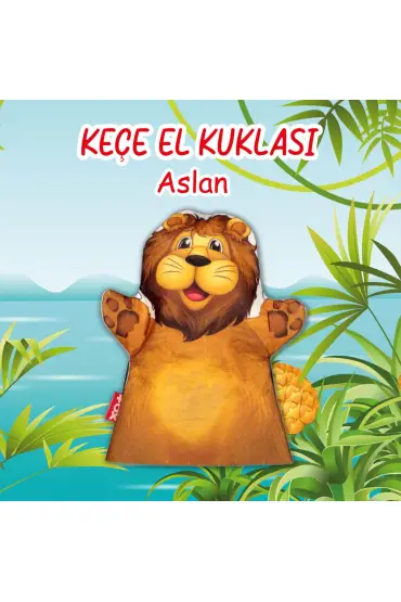  247  Aslan Vahşi Hayvanlar Keçe El Kukla