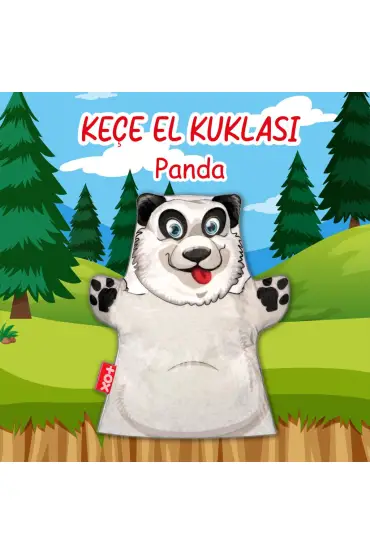  247  Panda Vahşi Hayvanlar Keçe El Kukla