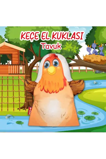  247  Tavuk Evcil Hayvanlar Keçe El Kukla