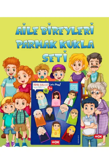  247  Aile 10 Parça Parmak Kukla , Eğitici Oyuncak