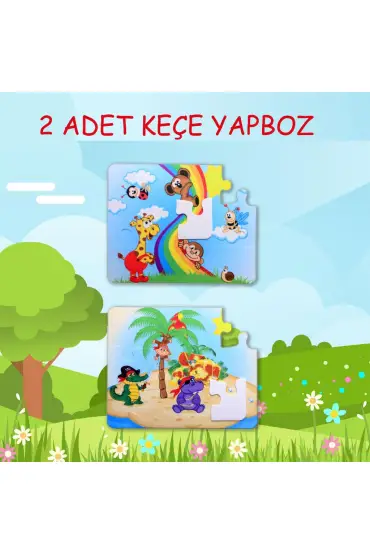  247  Gökkuşağı 3+ Keçe Yapboz - 3 Yaş Puzzle