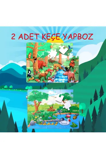  247  Orman 5+ Keçe Yapboz - 5 Yaş Puzzle