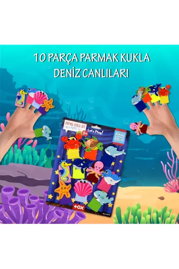  247  Deniz Canlıları 10 Parça Parmak Kukla Set