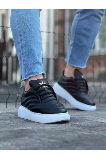  943 Siyah Cilt Erkek Casual Ayakkabı