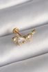 316L Çelik Gold Renk Zirkon Taşlı Tragus Piercing - TJ-PR1336