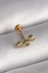 316L Çelik Gold Renk Zirkon Taşlı Tragus Piercing - TJ-PR1348