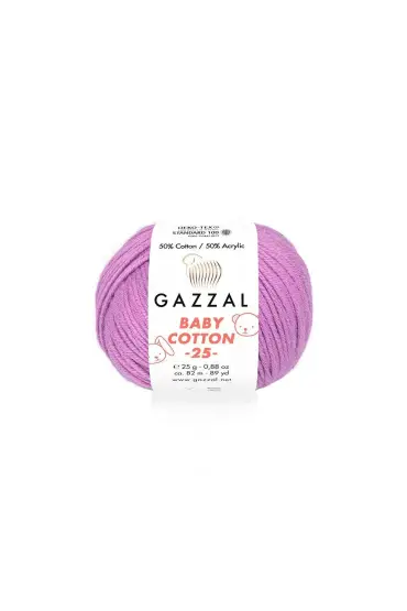 Gazzal Baby Cotton 25 El Örgü İpi Dut 3414