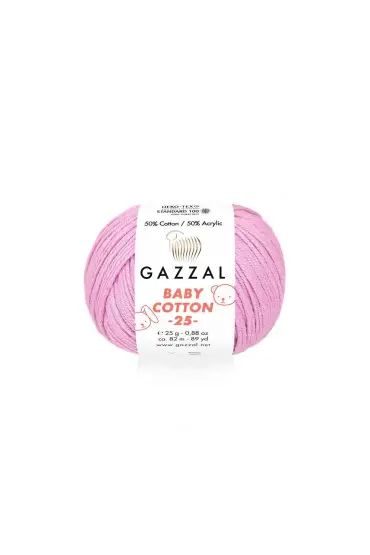 Gazzal Baby Cotton 25 El Örgü İpi Pastel Lavanta 3422