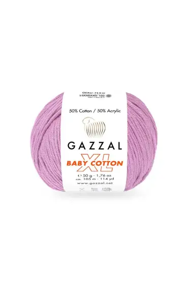 Gazzal Baby Cotton XL El Örgü İpi Pastel Lavanta 3422