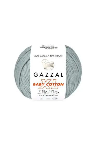 Gazzal Baby Cotton XL El Örgü İpi Gri 3430