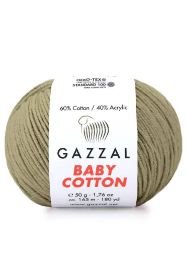 Gazzal Baby Cotton El Örgü İpi Açık Yeşil 3464