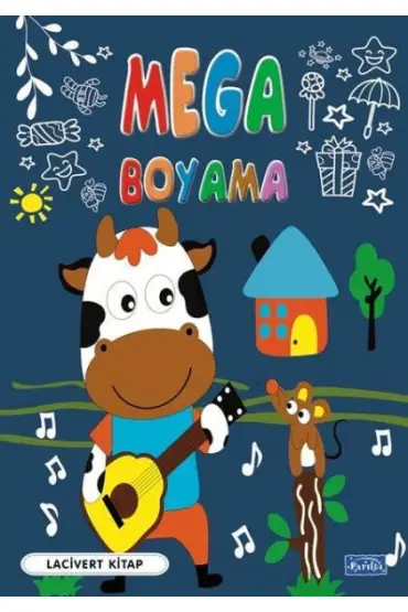 Mega Boyama Lacivert Kitap  (4022)