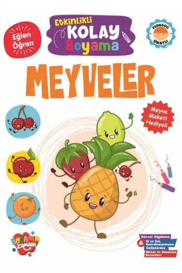 Etkinlikli Kolay Boyama -Meyveler  (4022)