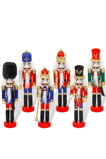 Kurşun Asker Ahşap Dekoratif Eşya 13 Cm 6 Lı Set