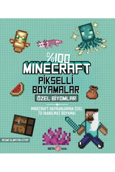 %100 Minecraft Pikselli Boyamalar Özel Biyomlar  (4022)