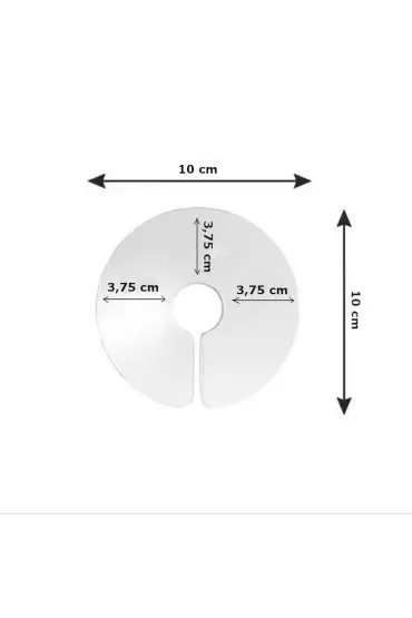 Elizabet Şeffaf Kuş Yakalığı 3.75 cm-10 cm Standart