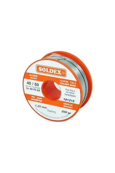 40-60 Lehim Teli 200 Gr 1.2 mm - Sn:40 / Pb:60