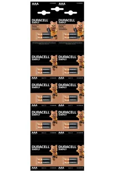 DURACELL AAA KARTELA PİL 20Lİ