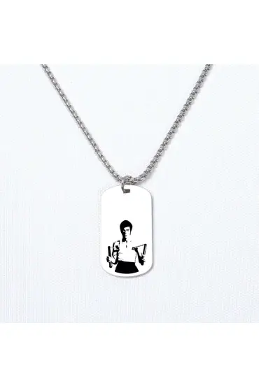 Bruce Lee Temalı Asker Kolye, Kişiye Özel Çelik Asker Kolye - Custom Necklaces - Cosmedrome