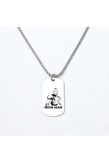 Iron Man Asker Kolye, Kişiye Özel Çelik Asker Kolye - Custom Necklaces - Cosmedrome