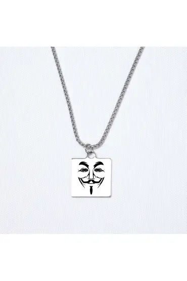 Anonymous Kolye, Kişiye Özel Çelik Asker Kolye - Custom Necklaces - Cosmedrome